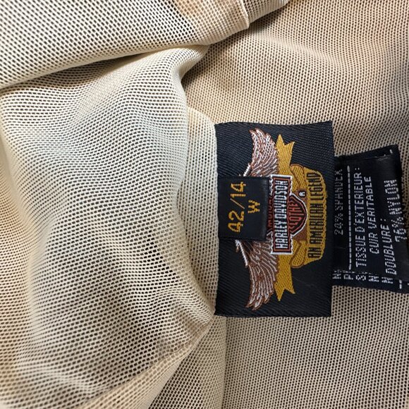 VTG HARLEY DAVIDSON SUEDE LEATHER RIDING CORSET VEST TOP SIZE 42/14 - Picture 9 of 11